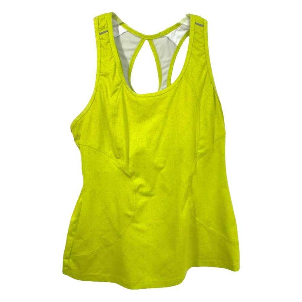 Athleta‎ Medium Tank Top Racerback Workout Running Top with Pocket Lime 667